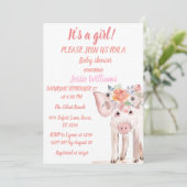 Varkens Varkens Varkens Roze Baby Girl Kaart (Staand voorkant)