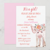 Varkens Varkens Varkens Roze Baby Girl Kaart (Voorkant / Achterkant)