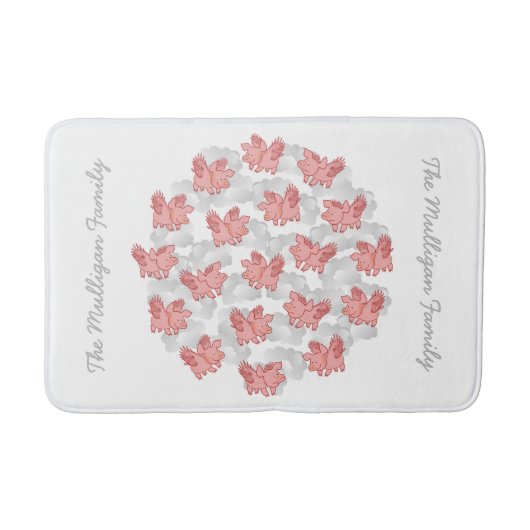 Varkens Vliegbadmatten Badmat (Voorkant)