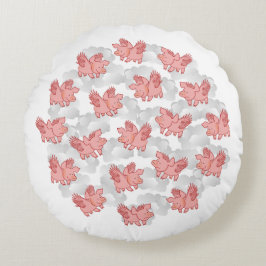 Varkens Vluchtkussens Rond Kussen