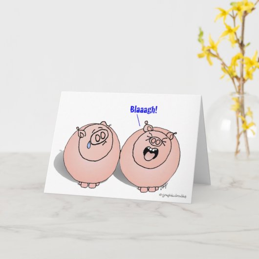 Varkens voelen zich zwart! kaart (Gele Bloem)