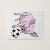 Varkens Voetbal Soccer Legpuzzel (Horizontaal)