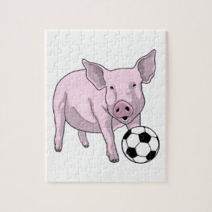 Varkens Voetbal Soccer Legpuzzel
