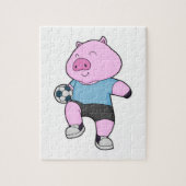 Varkens Voetbal Soccer Legpuzzel (Verticaal)