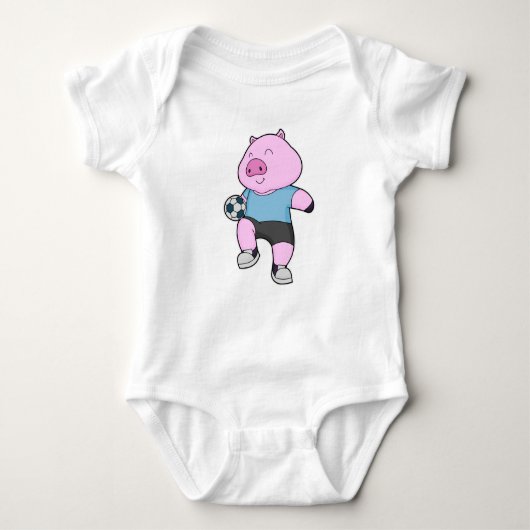 Varkens Voetbal Soccer Romper (Voorkant)