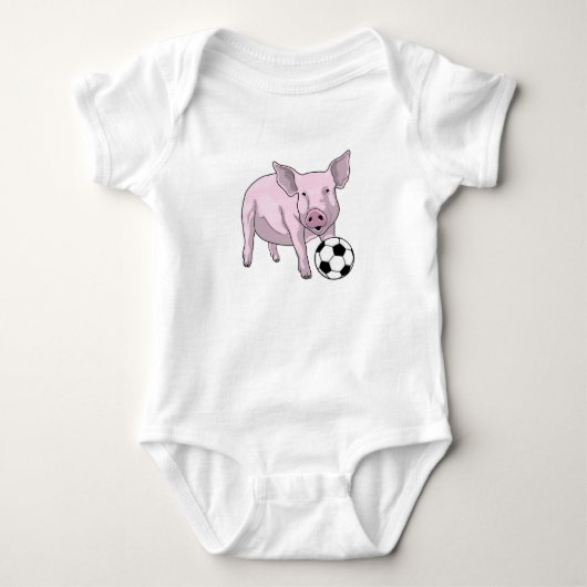 Varkens Voetbal Soccer Romper (Voorkant)