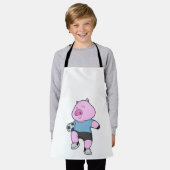 Varkens Voetbal Soccer Schort (Gedragen)