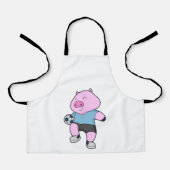 Varkens Voetbal Soccer Schort (Voorkant)