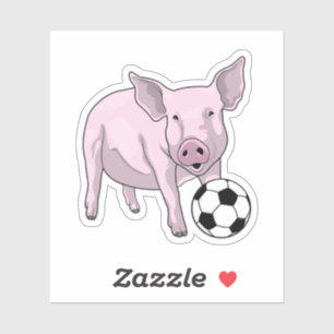 Varkens Voetbal Soccer Sticker