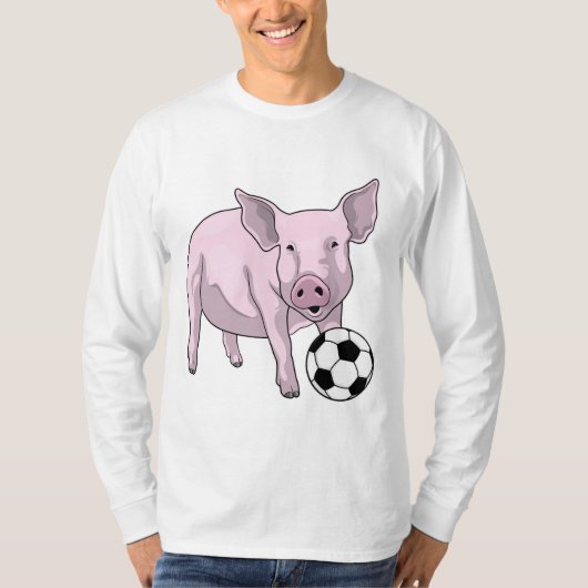 Varkens Voetbal Soccer T-shirt (Voorkant)