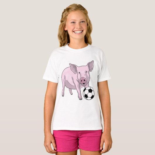 Varkens Voetbal Soccer T-shirt (Voorkant volledig)