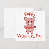 Varkens voor Valentijnsdagen die dieren met hart k Feestdagenkaart (Voorkant / Achterkant)