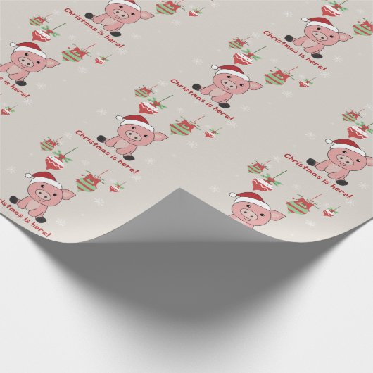 Varkens Vruchtpapier voor fijne kerst Cadeaupapier (Hoek)