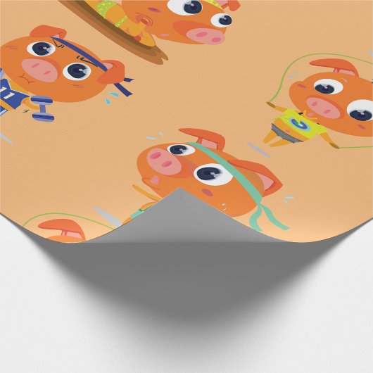 Varkens werken cadeaupapier