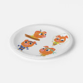 Varkens werken papieren bordje (Gekanteld)