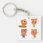 Varkens werken sleutelhanger (Voorkant)