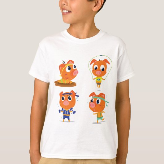 Varkens werken t-shirt (Voorkant)