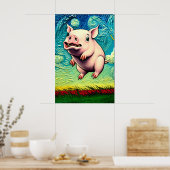 Varkens Will Fly Poster (Keuken)