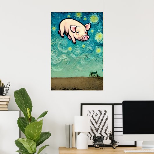 Varkens Will Fly Poster (Thuiskantoor)