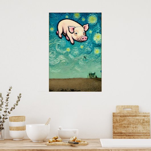 Varkens Will Fly Poster (Keuken)