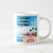 Varkens willen plezier hebben grote koffiekop (Rechts)