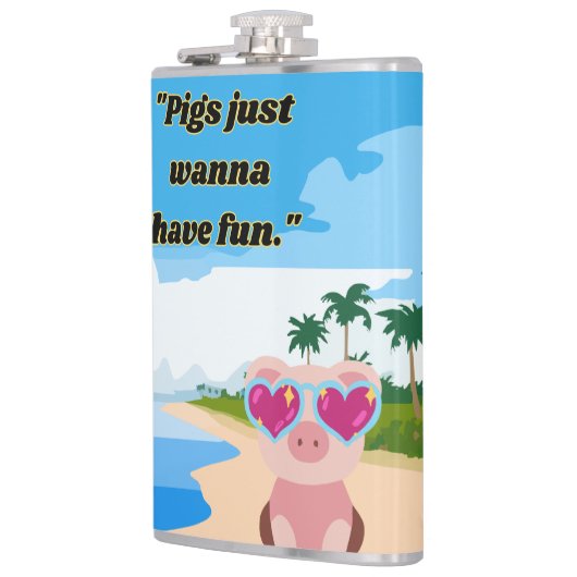 Varkens willen plezier hebben heupfles (Links)