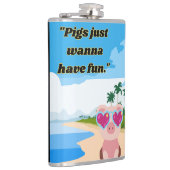 Varkens willen plezier hebben heupfles (Rechts)