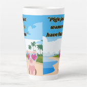 Varkens willen plezier hebben latte mok (Voorkant)