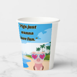 Varkens willen plezier hebben papieren bekers