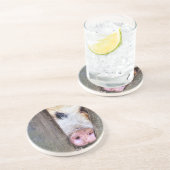 VARKENS ZANDSTEEN ONDERZETTER (Zijkant)