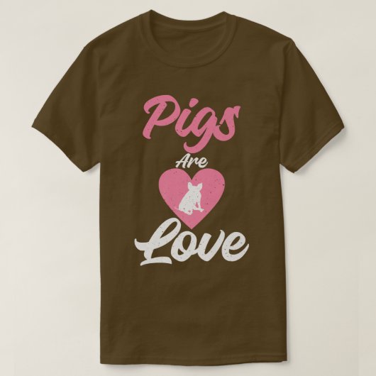 Varkens zijn de eigenaar van de liefdesvarkens Pig T-shirt (Design voorkant)