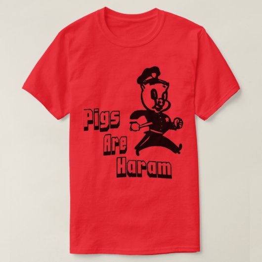 varkens zijn haram t-shirt (Design voorkant)