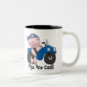 Varkens zijn koos tweekleurige koffiemok