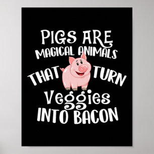 Varkens zijn magische dieren - Bycon Lover BBQ Por Poster