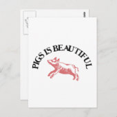 Varkens zijn mooi briefkaart (Voorkant / Achterkant)