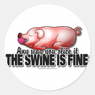 Varkens zijn prima ronde sticker