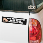 VARKENS ZIJN SLIMMER DAN HONDEN, VRIENDEN NIET ETE BUMPERSTICKER (Op Truck)