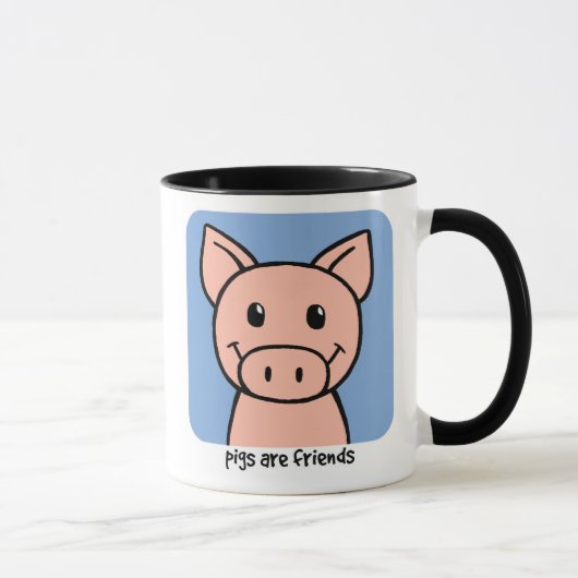 Varkens zijn vrienden mok (Rechts)