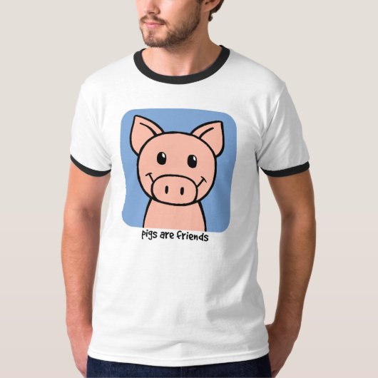 Varkens zijn vrienden t-shirt (Voorkant)