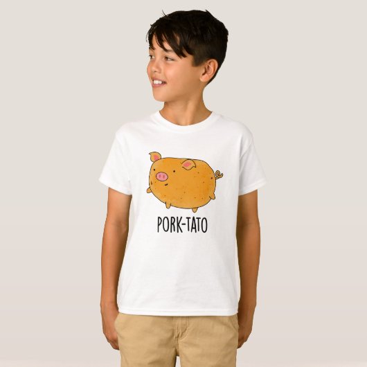 Varkensaardappel Grappige aardappel Pun T-shirt (Voorkant volledig)