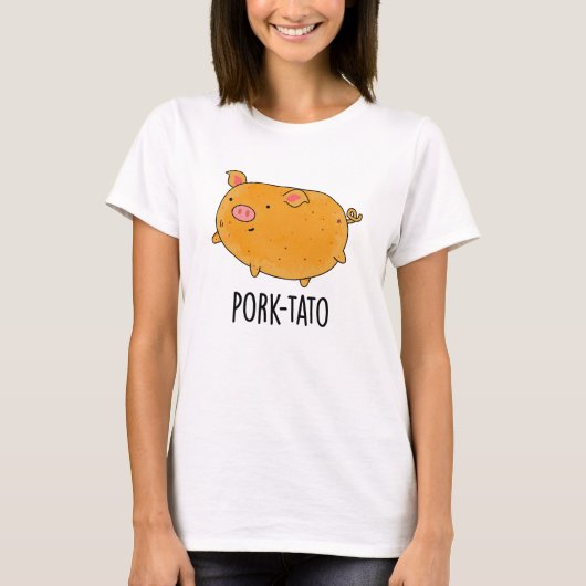 Varkensaardappel Grappige aardappel Pun T-shirt (Voorkant)
