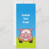 Varkensauto Cartoon Kaart (Voorkant)
