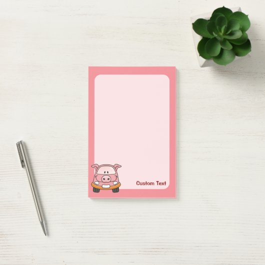 Varkensauto Cartoon Post-it® Notes (Kantoor)