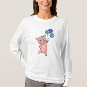Varkensballonnen vliegen levende dieren t-shirt