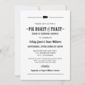 Varkensbarbecue en Bruiloft van Zwarte Koppels Kaart (Voorkant)