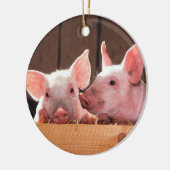 Varkensbiggen Boerderij Keramisch Ornament (Links)