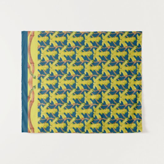 Varkensbladeren op tapijten wandkleed (Voorkant (horizontaal))