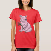 varkensbloem van Roos T-shirt (Voorkant)