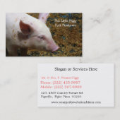 Varkensboer - Foto van de stekelgier Visitekaartje (Voorkant / Achterkant)