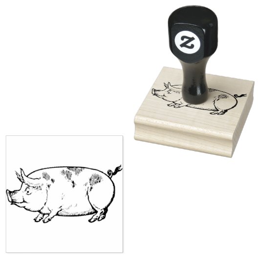 Varkensboerderijdieren  illustratie rubberstempel (Gestempeld)